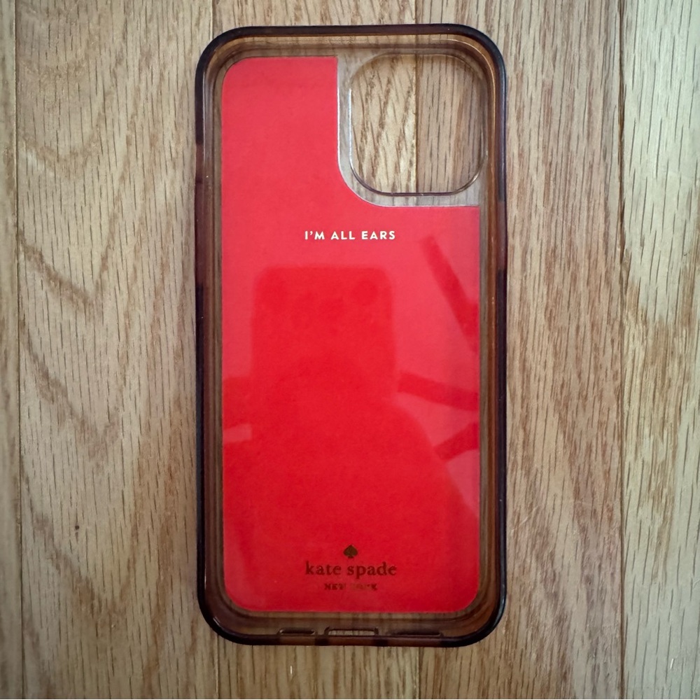 Kate Spade iPhone 12 Pro Max Red Leather/Rubber Case